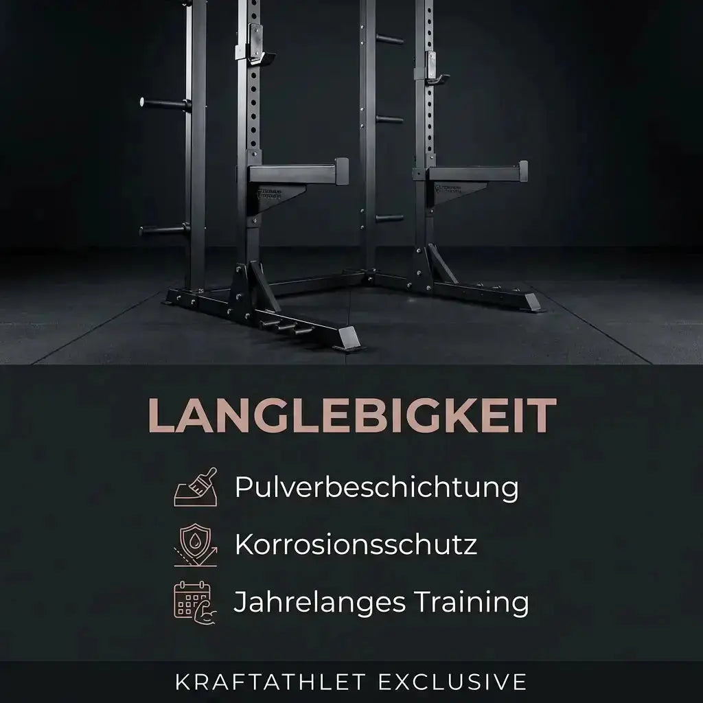 Olympisches Kniebeugen-Rack Titanium Strength Black Series Titanium Strength Aparatos de musculación