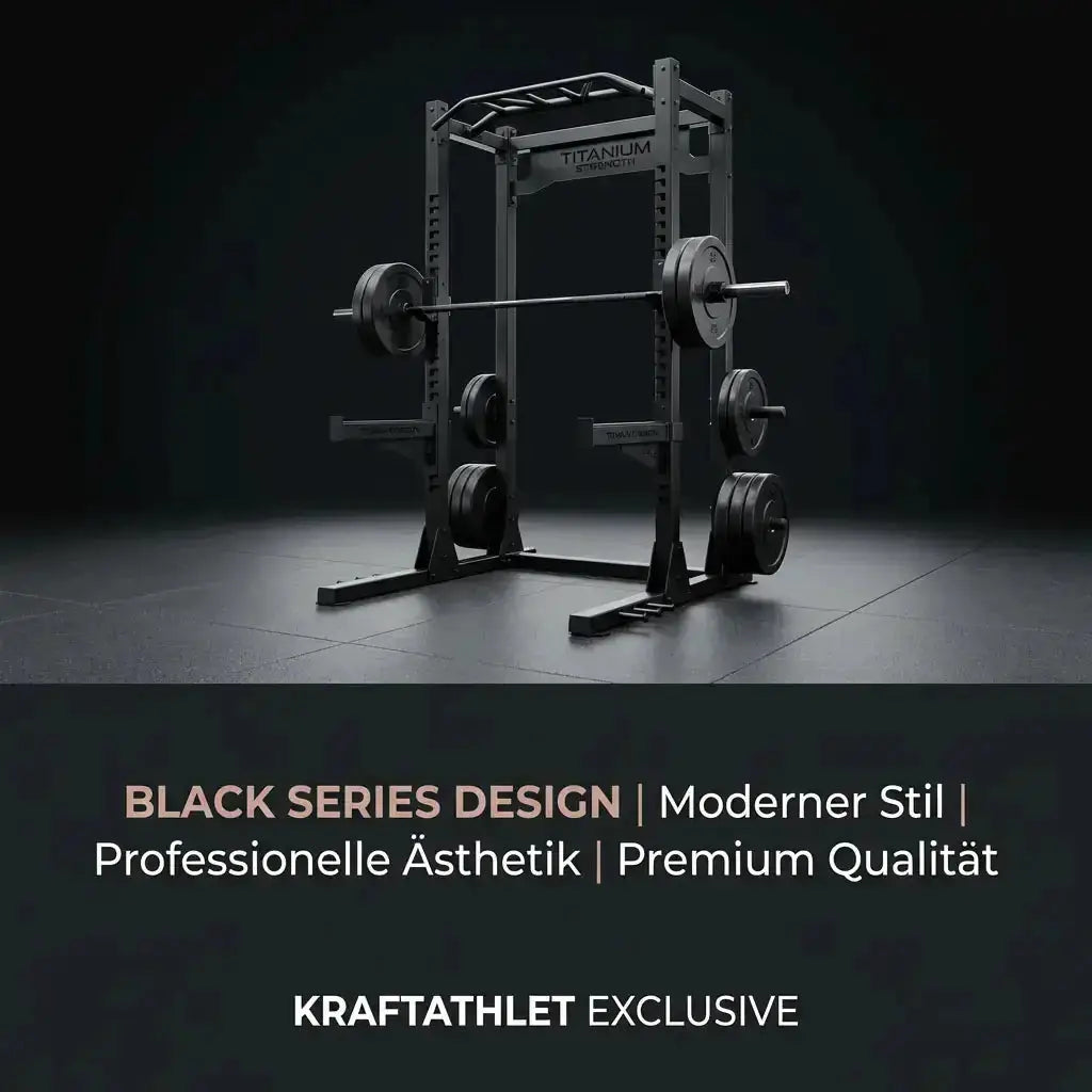 Olympisches Kniebeugen-Rack Titanium Strength Black Series Titanium Strength Aparatos de musculación