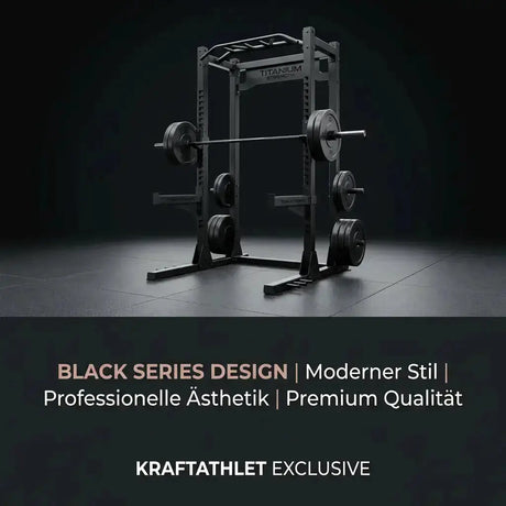 Olympisches Kniebeugen-Rack Titanium Strength Black Series Titanium Strength Aparatos de musculación