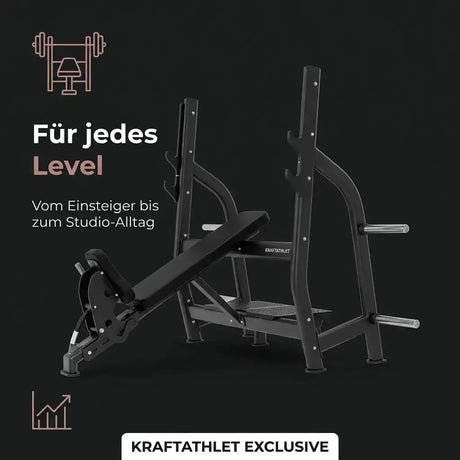 Positiv Geneigte Olympische Drückbank Black Series Titanium Strength Aparatos de musculación