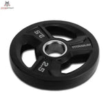Premium Gummischeiben mit 3 Tri-Grip Griffen Titanium Strength