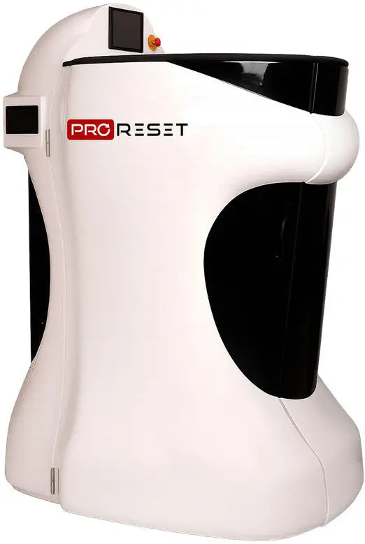 ProReset CryoPro Ultra – Ganzkörper-Kryosauna in Seitenansicht