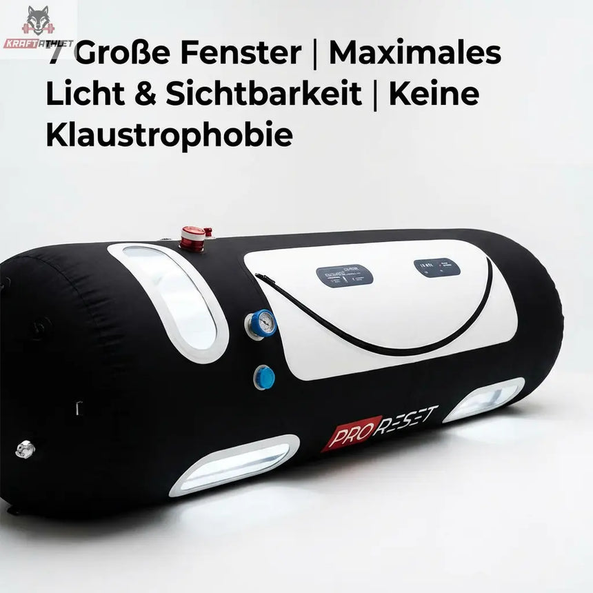 ProReset Flow 90 - Portable Hyperbare Sauerstoffkammer mit 7 großen Fenstern