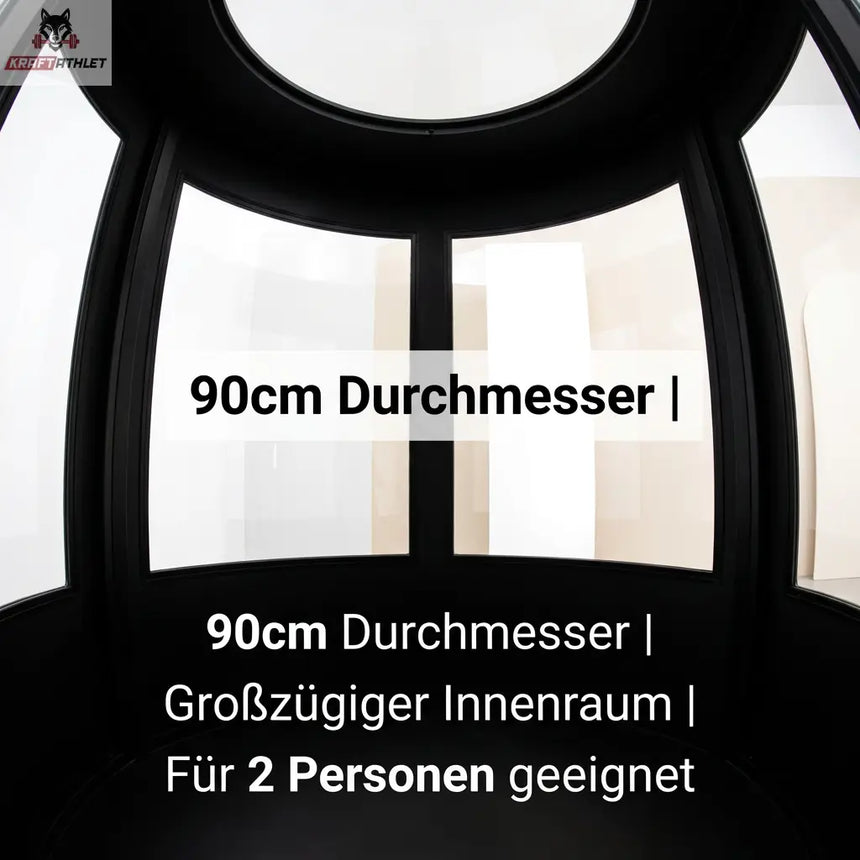 ProReset Flow 90 - Portable Hyperbare Sauerstoffkammer mit 7 großen Fenstern