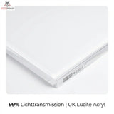 Clear acrylic sheet with 'PRO RESET' branding on a white background