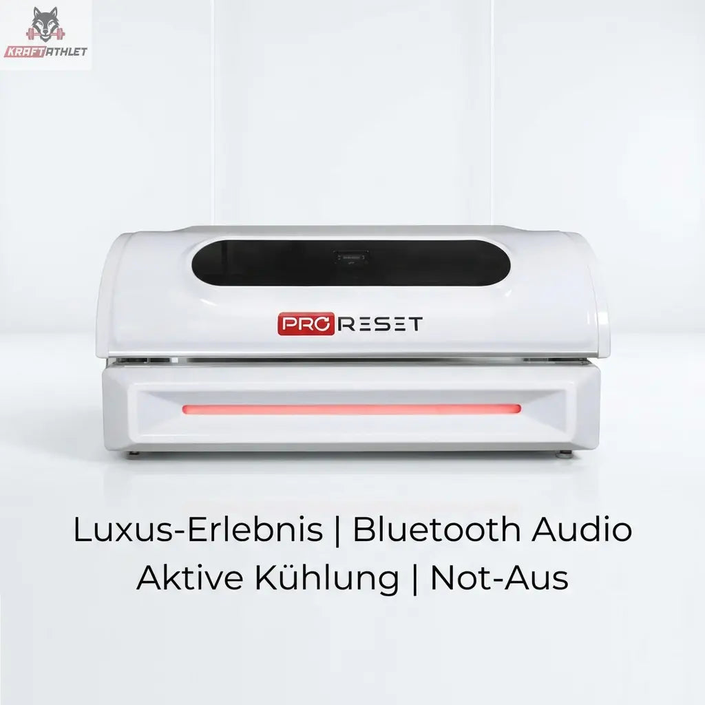 White electronic device with 'PRORESET' branding on a white background