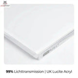 Clear acrylic sheet with 'PRO RESET' branding on a white background