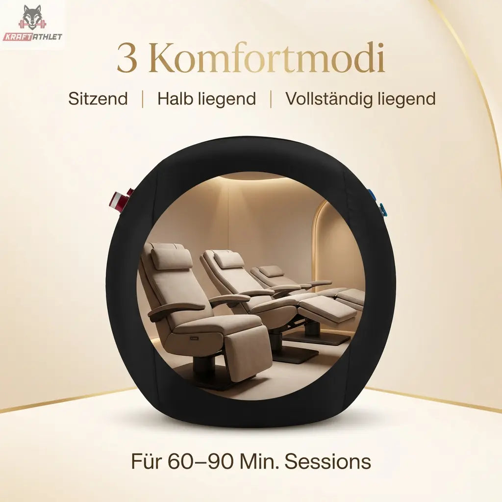 ProReset Oasis – Portable Soft-Shell HBOT-Kammer mit Liegesessel (100 cm) | Für Zuhause & Praxis