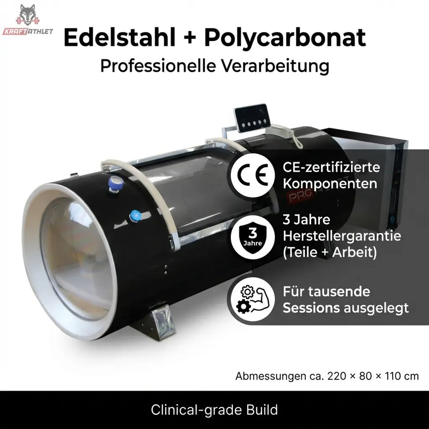 ProReset Orbit 1.5 ATA - Professionelle Hyperbare Sauerstoffkammer (HBOT) für Kliniken & Zuhause