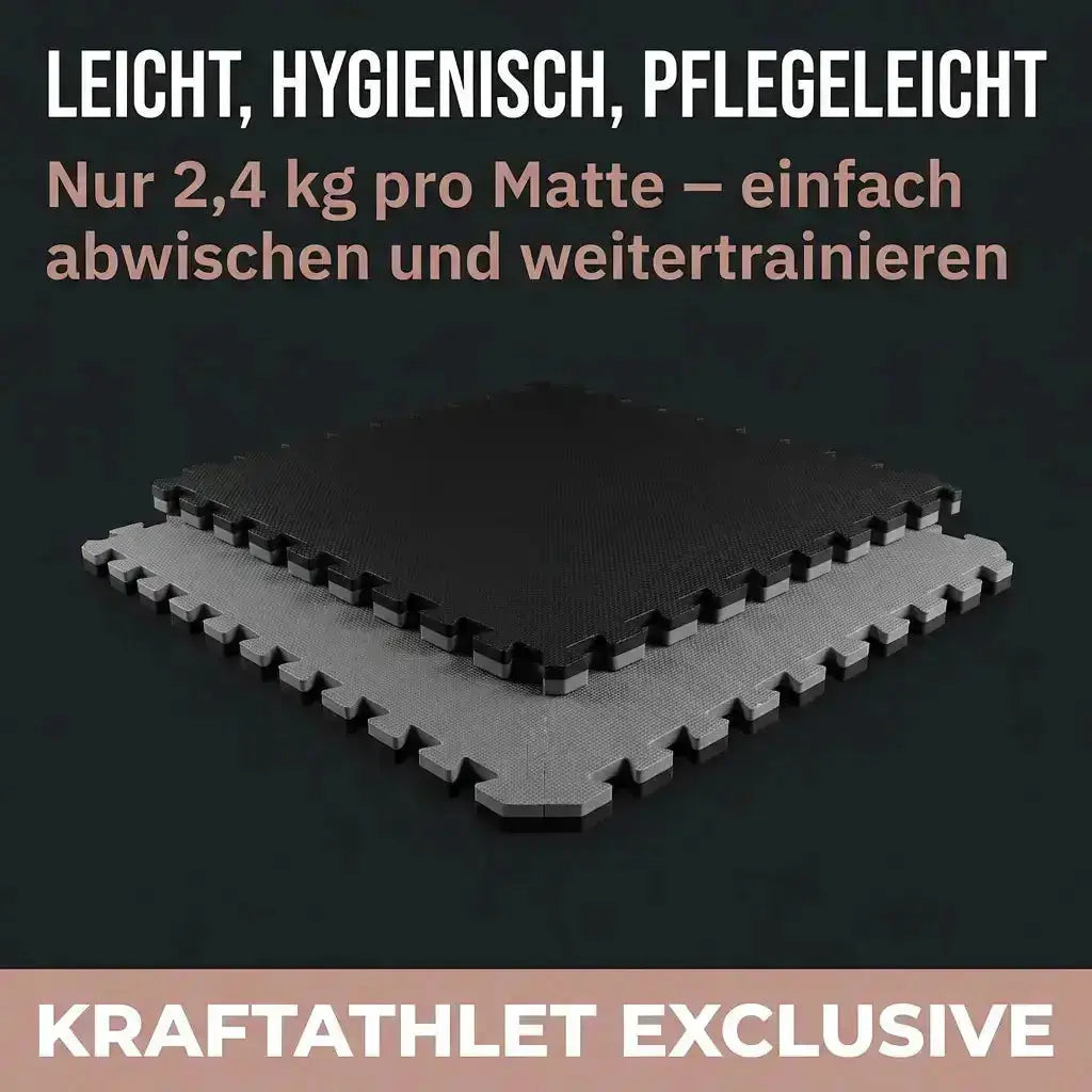 Puzzle-Steckmatten 2 cm – EVA-Schaum Fitnessbodenfliesen Sportcom
