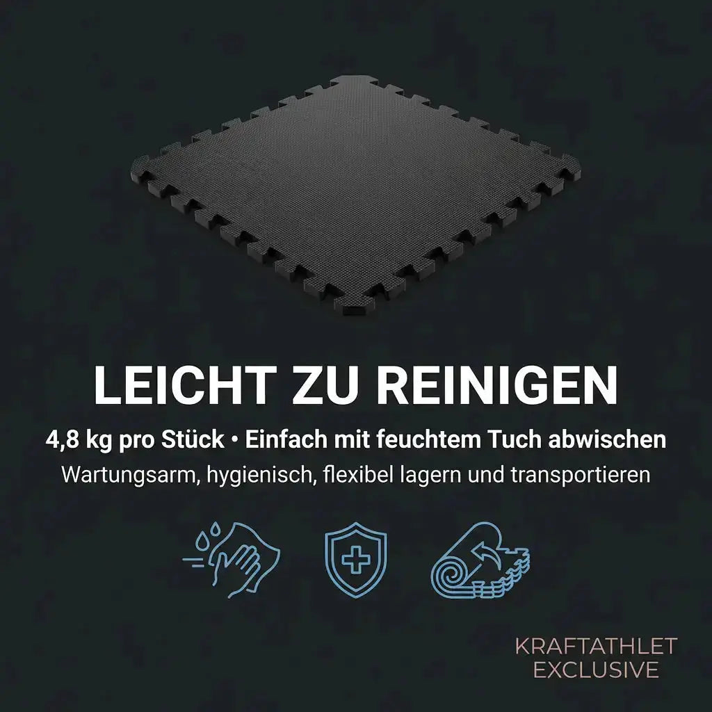 Puzzle-Steckmatten 4 cm – Robuster EVA-Schaum Fitnessboden Sportcom