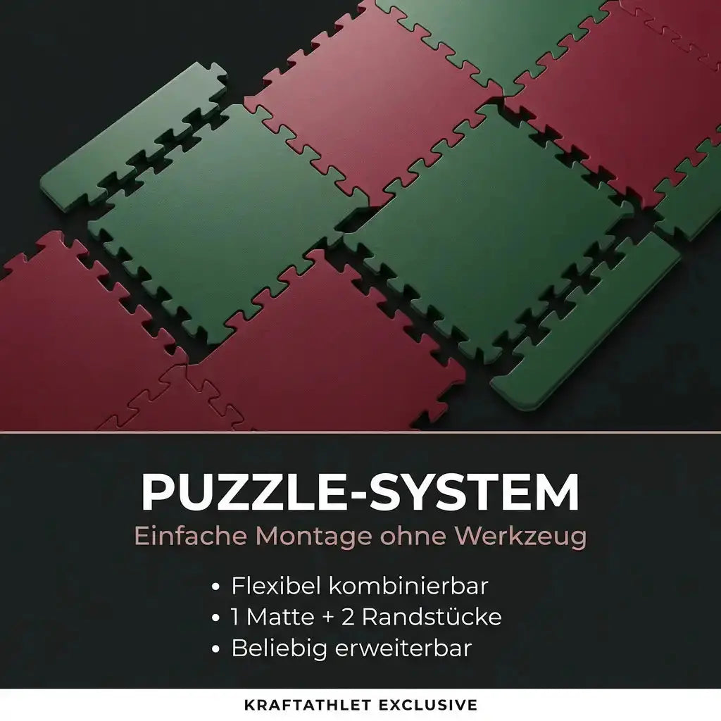 Puzzle-Steckmatten 5 cm – Extra dicke EVA-Schaum Fitnessboden Sportcom