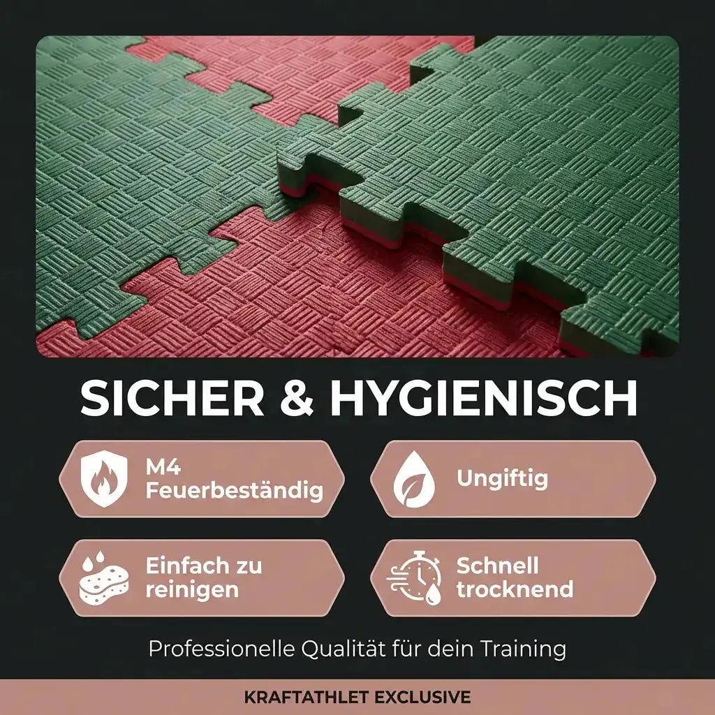 Puzzle-Steckmatten 5 cm – Extra dicke EVA-Schaum Fitnessboden Sportcom