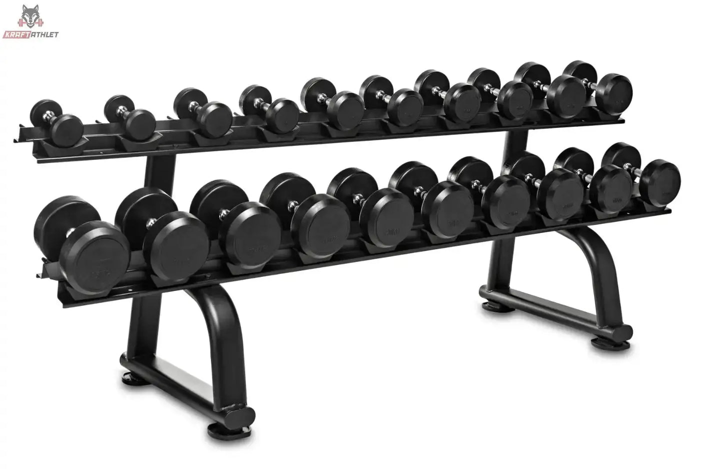 Rundhantel - Set 2,5- 30Kg + Rack Titanium Strength