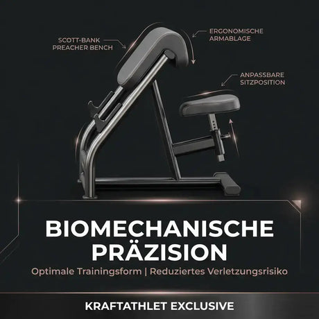Scott-Bank – Professionelle Preacher-Bank Black Series Titanium Strength Aparatos de musculación
