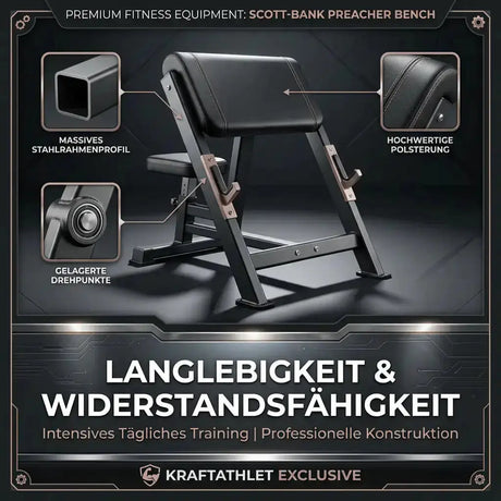 Scott-Bank – Professionelle Preacher-Bank Black Series Titanium Strength Aparatos de musculación