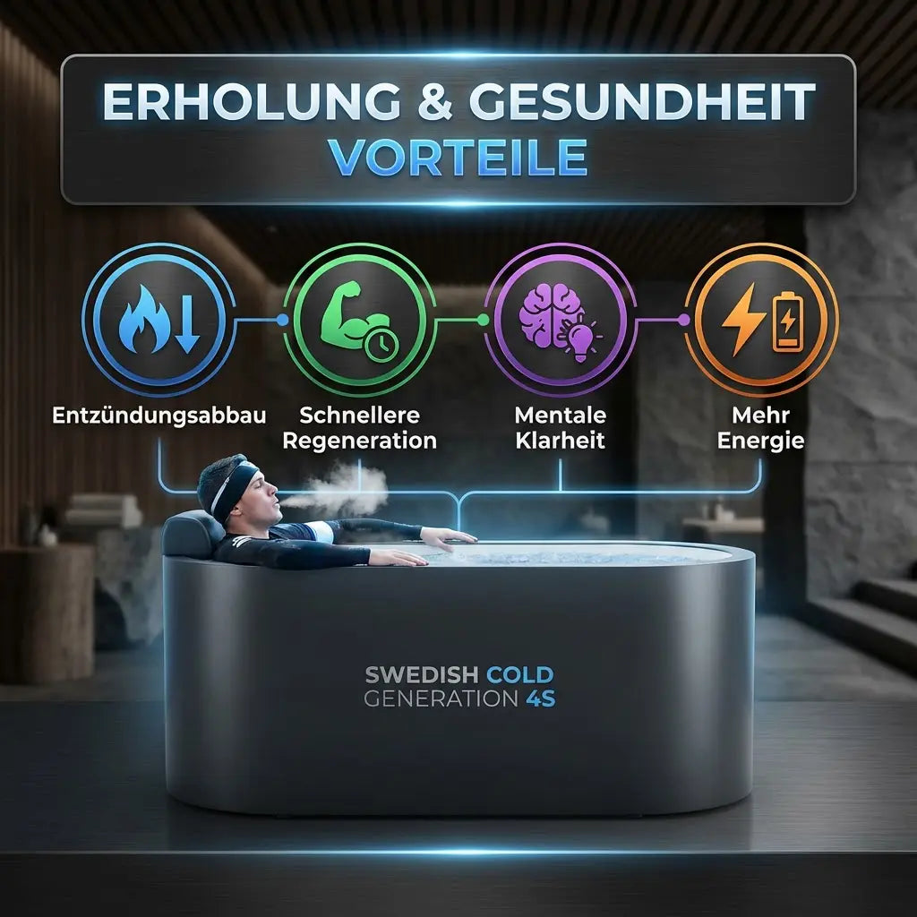 Swedish Cold Generation 4S Ice Bath – Premium Kältebad mit Kühl- & Heizfunktion (3–40 °C) Kraftathlet Cold Plunge