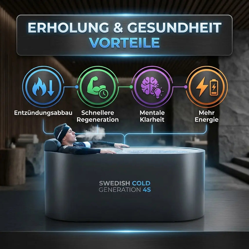 Swedish Cold Generation 4S Ice Bath – Premium Kältebad mit Kühl- & Heizfunktion (3–40 °C) Kraftathlet Cold Plunge