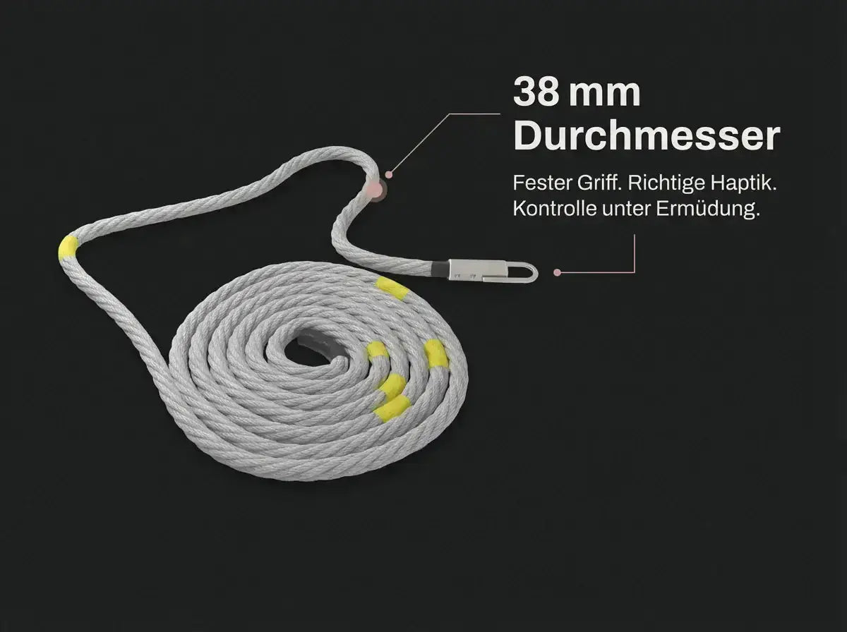 Tiguar 4RACE Training Rope – Trainings-Seil 38 mm, 15 m mit Hook tiguar Functional