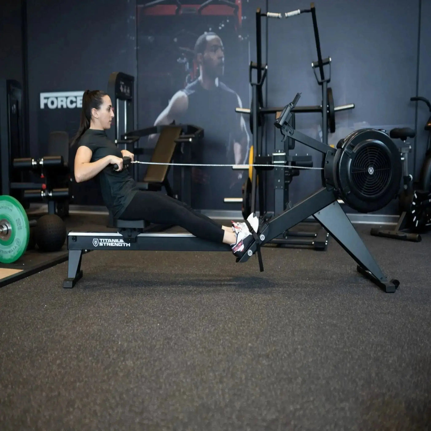 Titanium Strength Air Rowing Machine Full Body Cardio Rower Titanium Strength
