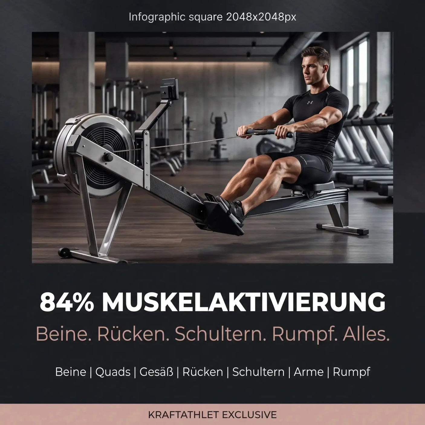 Titanium Strength Air Rudergerät – Professionelles Ganzkörper-Cardio Titanium Strength Máquinas de cardio