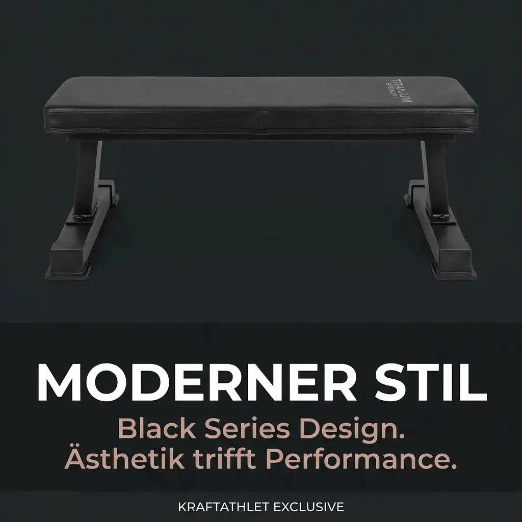 Titanium Strength Olympische Drückerbank Flach – Black Series Titanium Strength Aparatos de musculación