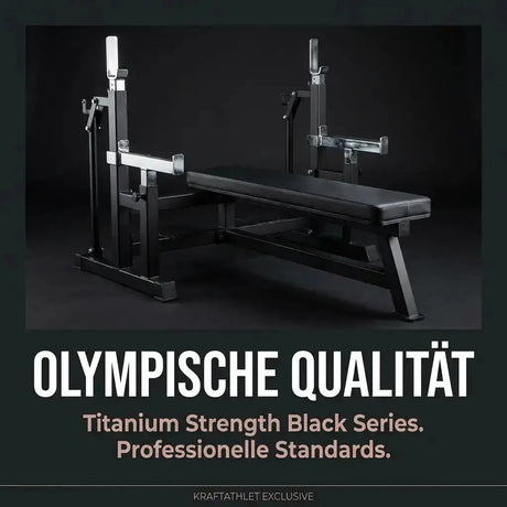 Titanium Strength Olympische Drückerbank Flach – Black Series Titanium Strength Aparatos de musculación