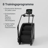 ProClimber: 8 programas de entrenamiento con datos en tiempo real: tiempo, distancia, calorías y frecuencia cardíaca