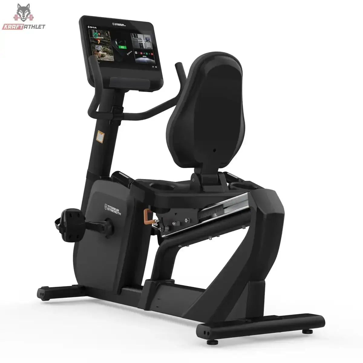 Kommerzielles Liege-Ergometer mit 15,6” Touchscreen RB1100T By Shua Titanium Strength Pro Series