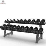 Titanium Strength Set aus runden Pro-PU-Hanteln 2,5–25 kg + Rack Titanium Strength