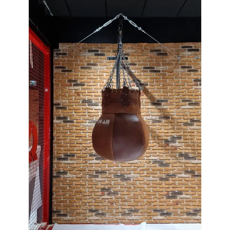 Vintage-Birnenförmiger Sandsack Echtleder SportCom Sandsack