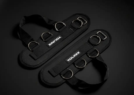 Younix Ankle Cuffs Fußmanschetten in Schwarz