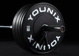 Younix Olympic Pro Barbell 20 kg – Hülse und Rändelung im Detail
