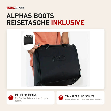 Aerify ALPHAS Boots: Premium-Reisetasche im Lieferumfang