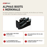 Aerify ALPHAS Boots mit 4 Merkmalen: Keine Kabel und keine Schläuche, App-Steuerung für iOS und Android, 5 Luftkammern und 5 Druckstufen bis 150 mmHg, 4 Wechselakkus mit je ca. 1 Stunde Laufzeit