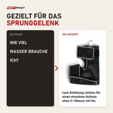 Frage und Antwort zu Aerify Ankle Attachment für Cryoboots: Wie viel Wasser brauche ich?