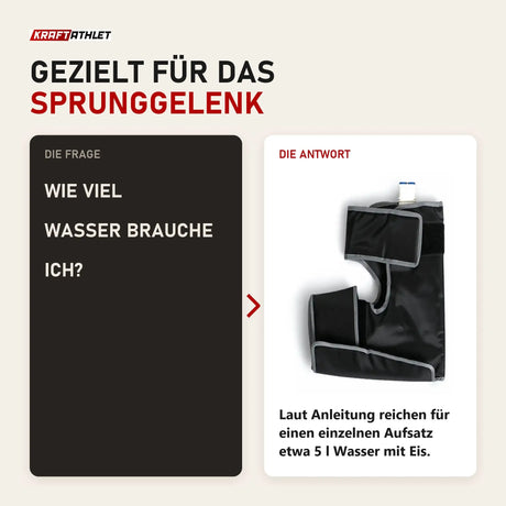 Frage und Antwort zu Aerify Ankle Attachment für Cryoboots: Wie viel Wasser brauche ich?