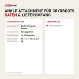 Technische Daten und Lieferumfang von Aerify Ankle Attachment für Cryoboots als Tabelle