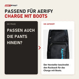 Frage und Antwort zu Aerify Backpack für Charge: Passen auch die Pants hinein?