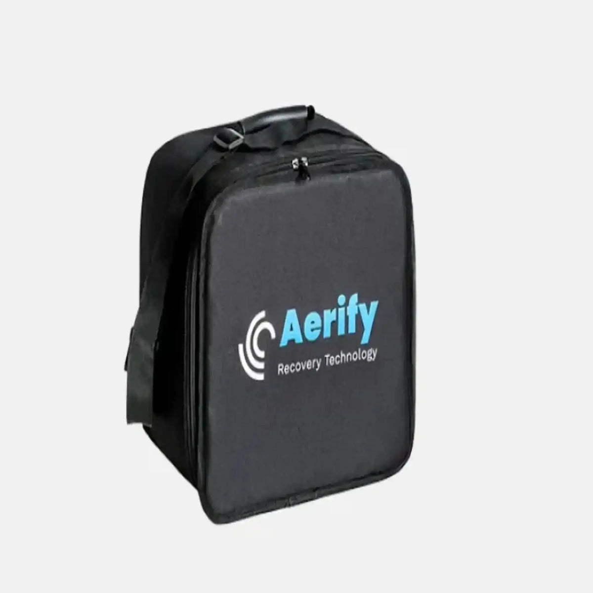 Aerify Carry Bag für Standard und Lite in Schwarz, geschlossen, Frontansicht mit Tragegriff und Logo