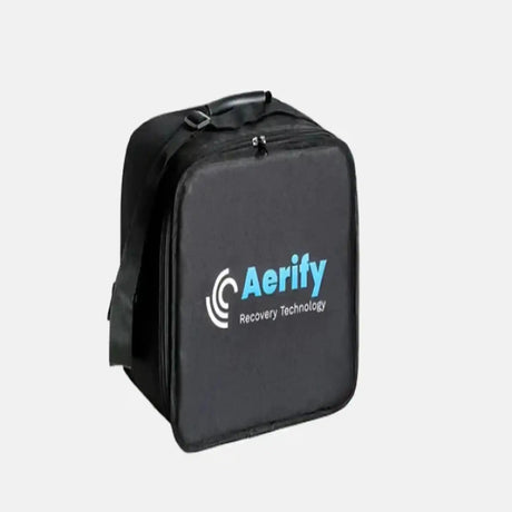 Aerify Carry Bag für Standard und Lite in Schwarz, geschlossen, Frontansicht mit Tragegriff und Logo