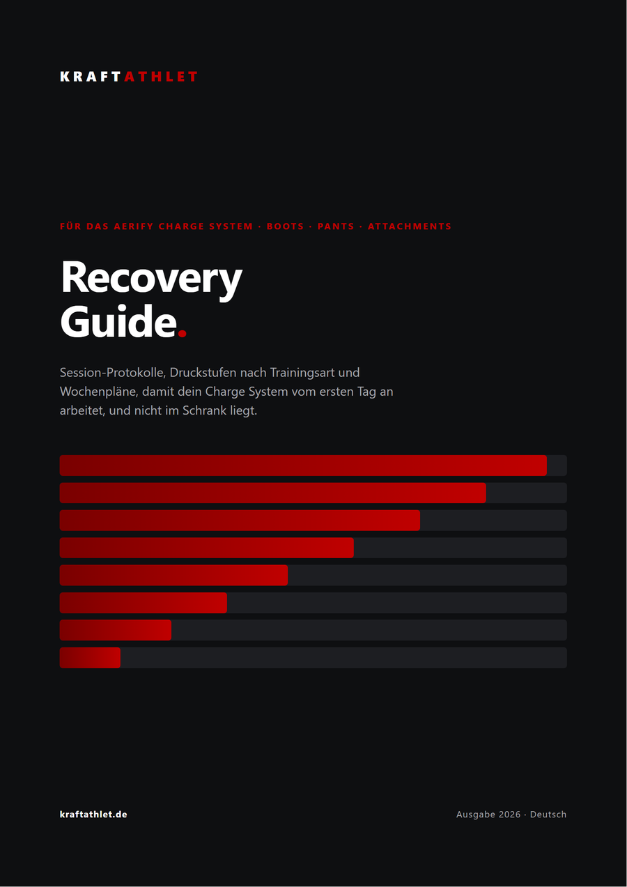 Cover: Kraftathlet Recovery Guide E-Book, 13 Seiten