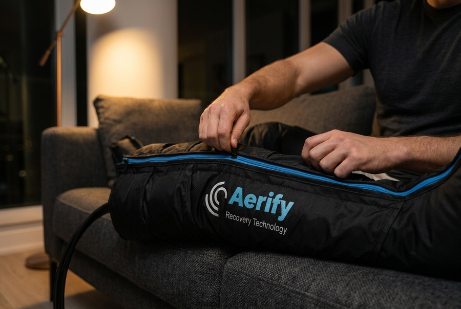 Schritt 1: In die Aerify Charge Boots steigen und Reißverschluss schließen