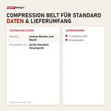 Technische Daten und Lieferumfang von Aerify Compression Belt für Standard als Tabelle