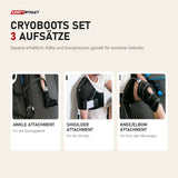 Aerify Cryoboots Set, separat erhältliche Aufsätze für Sprunggelenk, Schulter sowie Knie und Ellenbogen
