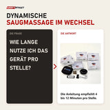 Frage und Antwort zu Aerify Dynamic Cupping: Wie lange nutze ich das Gerät pro Stelle?