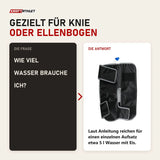 Frage und Antwort zu Aerify Knee/Elbow Attachment für Cryoboots: Wie viel Wasser brauche ich?