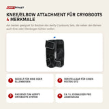 Aerify Knee/Elbow Attachment für Cryoboots mit 4 Merkmalen: Gezielt für Knie oder Ellenbogen, Verstellbar für einen festen Sitz, Passend zum Cryoboots System, Ca. 5 l Eiswasser pro Anwendung