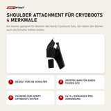 Aerify Shoulder Attachment für Cryoboots mit 4 Merkmalen: Gezielt für die Schulter, Verstellbar für einen festen Sitz, Passend zum Cryoboots System, Ca. 5 l Eiswasser pro Anwendung