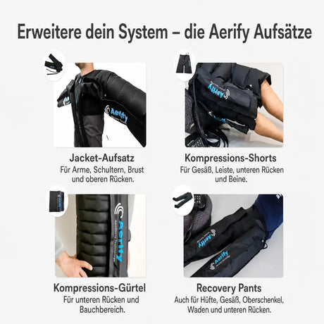 Aerify Standard Recovery Boots, Systemzubehör Übersicht und Komponenten